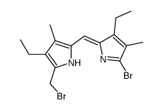 2-Bromo-5-[[5-(bromomethyl)-4-ethyl-3-methyl-2H-pyrrol-2-ylidene]methyl]-4-ethyl-3-methyl-1H-pyrrole结构式