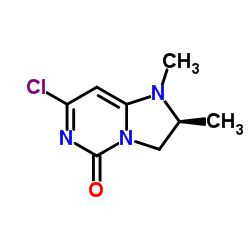 (S)-7-chloro-1,2-dimethyl-2,3-dihydroimidazo[1,2-c]pyrimidin-5(1H)-one结构式