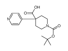 1-(TERT-BUTOXYCARBONYL)-4-(PYRIDIN-4-YL)PIPERIDINE-4-CARBOXYLIC ACID structure