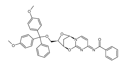 N4-benzoyl-5'-O-(4,4'-dimethoxytrityl)-2,3-anhydro-2'-deoxycytidine Structure