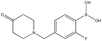 (2-fluoro-4-((4-oxopiperidin-1-yl)Methyl)phenyl)boronic acid Structure