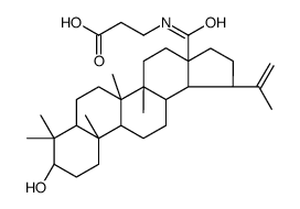 3-[[(1R,3aS,5aR,5bR,7aR,9S,11aR,11bR,13aR,13bR)-9-hydroxy-5a,5b,8,8,11a-pentamethyl-1-prop-1-en-2-yl-1,2,3,4,5,6,7,7a,9,10,11,11b,12,13,13a,13b-hexadecahydrocyclopenta[a]chrysene-3a-carbonyl]amino]propanoic acid Structure