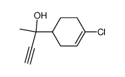 3-Hydroxy-3-methyl-3-(1'-chlorcyklohex-1'-en-4'-yl)propin结构式
