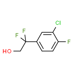 2-(3-chloro-4-fluorophenyl)-2,2-difluoroethan-1-ol structure