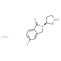 (S)-5-Fluoro-2-(pyrrolidin-3-yl)isoindolin-1-one hydrochloride Structure