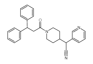 2-[1-(3,3-diphenylpropanoyl)piperidin-4-yl]-2-pyridin-3-ylacetonitrile结构式