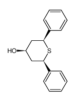 cis,cis-4-Hydroxy-2,6-diphenyltetrahydrothiopyran结构式