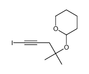 2-(5-iodo-2-methylpent-4-yn-2-yl)oxyoxane Structure