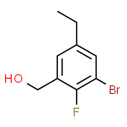 3-Bromo-5-ethyl-2-fluorobenzyl alcohol Structure