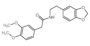 Benzeneacetamide,N-[2-(1,3-benzodioxol-5-yl)ethyl]-3,4-dimethoxy- structure