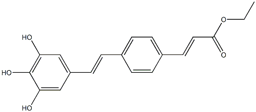 ethyl (E)-3-(4-((E)-3,4,5-trihydroxystyryl)phenyl)acrylate结构式