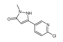 5-(6-chloropyridin-3-yl)-2-methyl-1H-pyrazol-3-one Structure