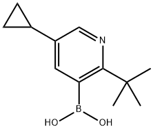 2-(tert-Butyl)-5-(cyclopropyl)pyridine-3-boronic acid结构式