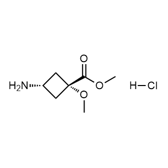 trans-Methyl 3-amino-1-methoxycyclobutanecarboxylate hydrochloride Structure