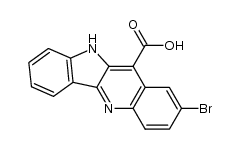 2-bromo-10H-indolo[3,2-b]quinoline-11-carboxylic acid结构式