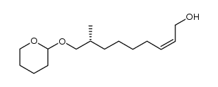 (2Z,8R)-8-Methyl-9-(tetrahydro-2H-pyran-2-yloxy)non-2-en-1-ol结构式
