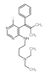 N-[6-chloro-5-(2-methyl-1-phenyl-prop-1-enyl)pyrimidin-4-yl]-N,N-diethyl-propane-1,3-diamine picture