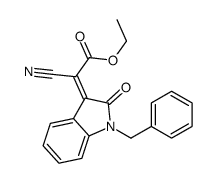 ethyl (1-benzyl-2-oxo-1,2-dihydro-3H-indol-3-ylidene)(cyano)acetate structure