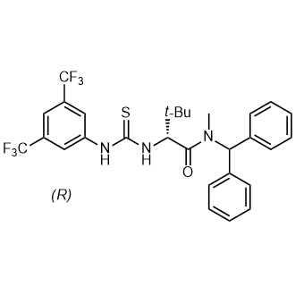 (R)-N-Benzhydryl-2-(3-(3,5-bis(trifluoromethyl)phenyl)thioureido)-N,3,3-trimethylbutanamide Structure