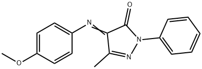 2,4-Dihydro-4-[(4-methoxyphenyl)imino]-5-methyl-2-phenyl-3H-pyrazol-3-one Structure