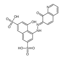 4-hydroxy-5-[2-(8-oxoquinolin-7-ylidene)hydrazinyl]naphthalene-2,7-disulfonic acid结构式