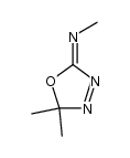 (5,5-dimethyl-5H-[1,3,4]oxadiazol-2-ylidene)-methyl-amine Structure