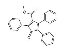 methyl 3-oxo-2,4,5-triphenylcyclopenta-1,4-dienecarboxylate Structure