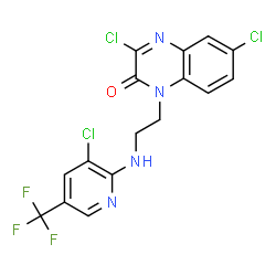 3,6-DICHLORO-1-(2-([3-CHLORO-5-(TRIFLUOROMETHYL)-2-PYRIDINYL]AMINO)ETHYL)-2(1H)-QUINOXALINONE结构式