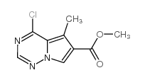 4-氯-5-甲基吡咯[2,1-F][1,2,4]三嗪-6-羧酸甲酯结构式