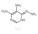 4,5-Pyrimidinediamine,6-hydrazinyl-, hydrochloride (1:2) structure