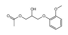 1-O-acetyl-3-(2-methoxyphenoxy)propane-1,2-diol结构式