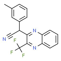 2-(3-METHYLPHENYL)-2-[3-(TRIFLUOROMETHYL)-2-QUINOXALINYL]ACETONITRILE structure