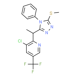 3-CHLORO-2-(1-[5-(METHYLSULFANYL)-4-PHENYL-4H-1,2,4-TRIAZOL-3-YL]ETHYL)-5-(TRIFLUOROMETHYL)PYRIDINE Structure