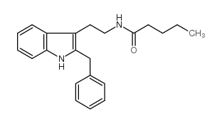 1-[3-(2-氨基乙基)-2-苯甲基-1H-吲哚-1-基]-1-戊酮结构式