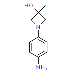 1-(4-Aminophenyl)-3-methyl-3-azetidinol结构式