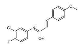 N-(3-chloro-4-fluorophenyl)-3-(4-methoxyphenyl)prop-2-enamide结构式