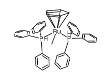(η5-cyclopentadienyl)methylbis(triphenylphosphine)ruthenium Structure