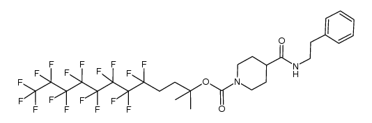 5,5,6,6,7,7,8,8,9,9,10,10,11,11,12,12,12-heptadecafluoro-2-methyldodecan-2-yl 4-(phenethylcarbamoyl)piperidine-1-carboxylate Structure