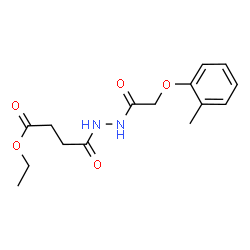 Ethyl 4-{2-[(2-methylphenoxy)acetyl]hydrazino}-4-oxobutanoate Structure