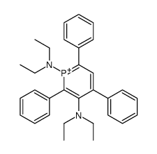1-N,1-N,3-N,3-N-tetraethyl-2,4,6-triphenylphosphinin-1-ium-1,3-diamine Structure