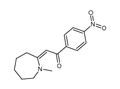 2-((E)-1-methyl-azepan-2-ylidene)-1-(4-nitro-phenyl)-ethanone结构式