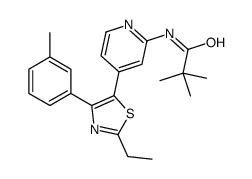 N-[4-[2-ethyl-4-(3-methylphenyl)-1,3-thiazol-5-yl]pyridin-2-yl]-2,2-dimethylpropanamide结构式