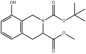 2-(tert-Butyl) 3-methyl 8-hydroxy-3,4-dihydroisoquinoline-2,3(1H)-dicarboxylate结构式