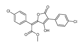 methyl (2E)-2-(4-chlorophenyl)-2-[4-(4-chlorophenyl)-3-hydroxy-5-oxofuran-2-ylidene]acetate Structure