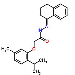 N'-[(1E)-3,4-Dihydro-1(2H)-naphthalenylidene]-2-(2-isopropyl-5-methylphenoxy)acetohydrazide结构式