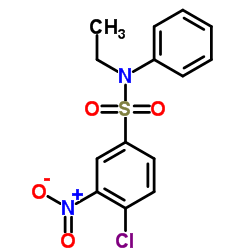4-CHLORO-N-ETHYL-3-NITRO-N-PHENYL-BENZENESULFONAMIDE structure