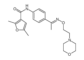 4'-[(2,5-Dimethylfuran-3-yl)carbonylamino]acetophenone O-(2-morpholinoethyl)oxime结构式