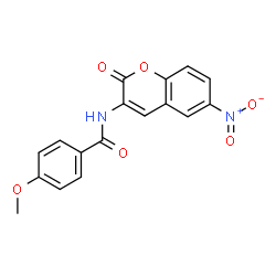 4-Methoxy-N-(6-nitro-2-oxo-2H-chromen-3-yl)benzamide结构式