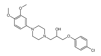 1-(4-chlorophenoxy)-3-[4-(3,4-dimethoxyphenyl)piperazin-1-yl]propan-2-ol结构式