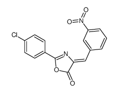 2-(4-chlorophenyl)-4-[(3-nitrophenyl)methylidene]-1,3-oxazol-5-one结构式